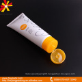 180ml round tube plastic package with fixed flip top cap